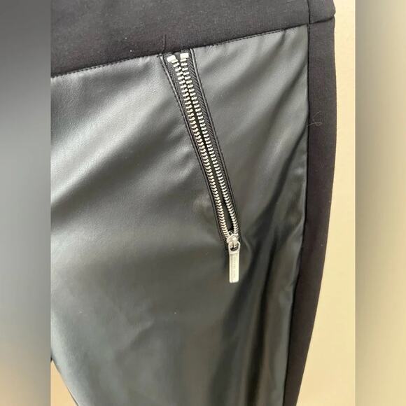 NWT MICHAEL Michael Kors Zip Front Leggings / Pants – Petite Large (Black) - Picture 3 of 8